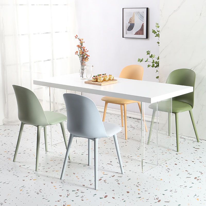 Scandinavian Armless Plastic Side Chair Solid Back Chair for Home Clearhalo ' kitchen&dining_furn' 'Dining Chairs' 'Dining Tables & Seating' 'dining_chair' 'furn' 'furn_dining_chair' 'Furniture' 'furniture_dining_chair' 'Kitchen & Dining Furniture' 'kitchen' 1200x1200_5f6ed791-05fb-4c7f-abd4-114088a870bc
