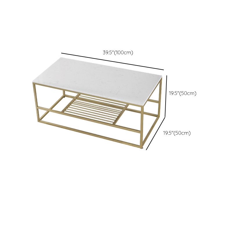 Glam Rectangular Coffee Table Frame 1 Coffee Table for Living Room Clearhalo 'Coffee & Accent Tables' 'Coffee Tables' 'coffee_tables' 'furn' 'furn_coffee_tables' 'Furniture' 'Living Room Furniture' 1200x1200_5f6f0e34-215a-414d-b12e-15daed1bb849