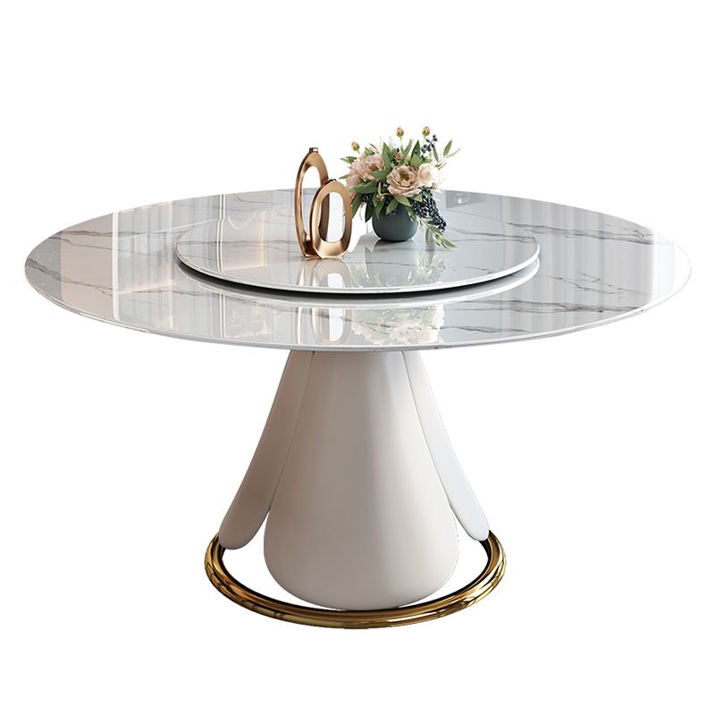Round Stone Dining Site Table Traditional Luxury Table with Turntable Clearhalo ' dining_table' 'Dining Tables & Seating' 'Dining Tables' 'furn' 'furn_dining_table' 'Furniture' 'furniture_dining_table' 'Kitchen & Dining Furniture' 'kitchen&dining_furn' 'kitchen' 'kitchen_dining_table' 1200x1200_5f6fbcc2-464f-4460-961a-af9874ceb46d
