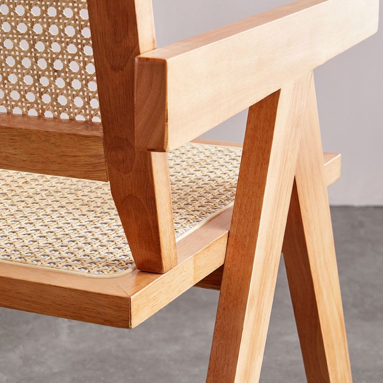 Modern Solid Wood Home Dining Arm Chair Open Back Dining Side Chair Clearhalo 'Dining Chairs' 'Dining Tables & Seating' 'dining_chair' 'furn' 'furn_dining_chair' 'Furniture' 'furniture_dining_chair' 'Kitchen & Dining Furniture' 1200x1200_5f723a4e-c082-45a1-a346-87b142d08525