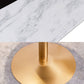 Stone Bar Dining Table Glam Round Bar Table with Pedestal for Dining Room Clearhalo 'Bar Furniture' 'Bar Tables' 'bar_tables' 'furn' 'furn_bar_tables' 'Furniture' 'furniture_bar_tables' 'Kitchen & Dining Furniture' 1200x1200_5f72b975-5233-43fd-a5ec-de443e2901a6