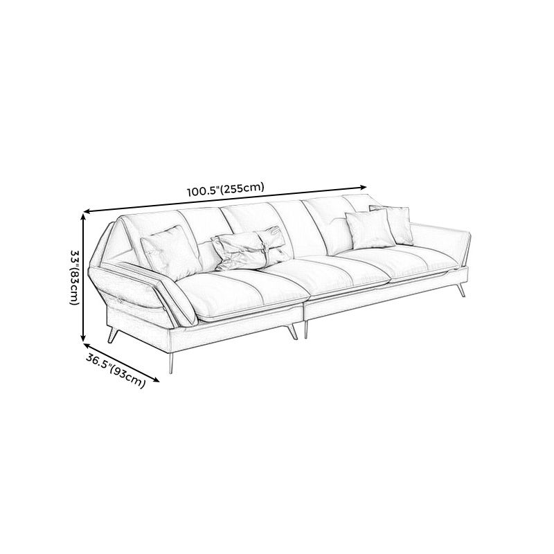 Contemporary Cushion Back Sectional Removable Cushions Storage Sofa and Chaise Clearhalo 'furn' 'furn_sectionals' 'Furniture' 'furniture_sectionals' 'kitchen' 'kitchen_sectionals' 'Living Room Furniture' 'Sectionals' 1200x1200_5f72c979-7350-4f62-80c0-dbd0d47036aa
