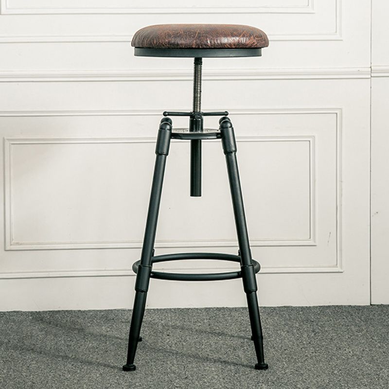 Adjustable Height Bar Stools Industrial Barstool with Metal Legs Clearhalo 'Bar Furniture' 'Bar Stools' 'bar_stools' 'furn' 'furn_bar_stools' 'Furniture' 'Kitchen & Dining Furniture' 1200x1200_5f7301d5-f567-46af-a0cf-723013ce8fb8