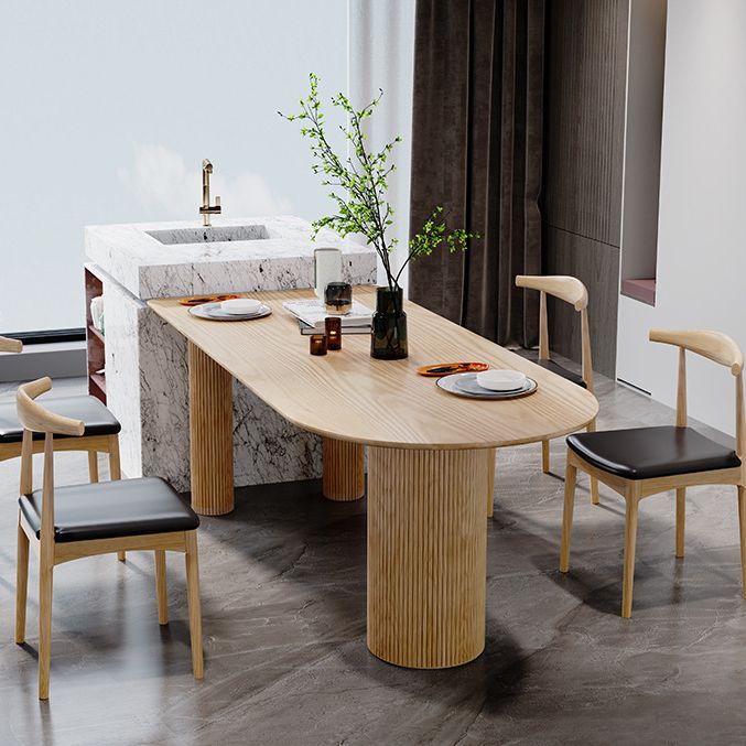 Pine Wood Contemporary Free Form Dining Table Wood Top Table for Dining Room Clearhalo ' dining_table' 'Dining Tables & Seating' 'Dining Tables' 'furn' 'furn_dining_table' 'Furniture' 'furniture_dining_table' 'Kitchen & Dining Furniture' 'kitchen&dining_furn' 'kitchen' 'kitchen_dining_table' 1200x1200_5f77d8d0-425b-4367-8740-2322c65075a1
