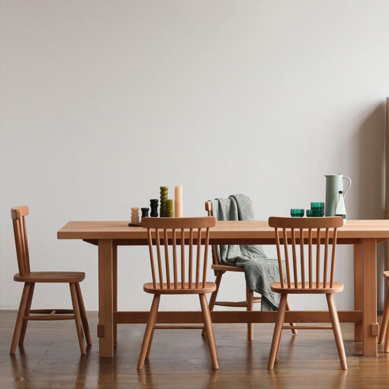 Traditionele keuken Dining zijstoel houten zijdestoelen in natuurlijke