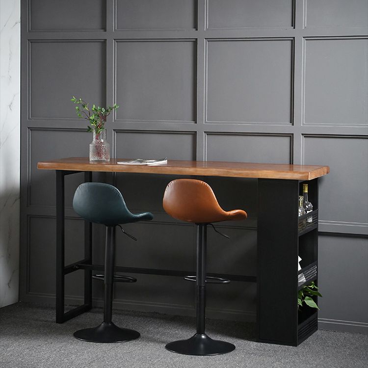 Pine Wood Bar Dining Table Industrial Bar Dining Table with Sled Base Clearhalo 'Bar Furniture' 'Bar Tables' 'bar_tables' 'furn' 'furn_bar_tables' 'Furniture' 'furniture_bar_tables' 'Kitchen & Dining Furniture' 1200x1200_5f7b1a86-3d5d-4b18-b709-1e7bf008e680