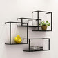 Closed Back Wall Mounted Book Shelf Metal Shelves Included Bookcase in Black Clearhalo 'Bookcases' 'furn' 'furn_bookcases' 'Furniture' 'Office Furniture' 1200x1200_5f7c7576-cb23-4a92-bc85-489e6a9cfa78