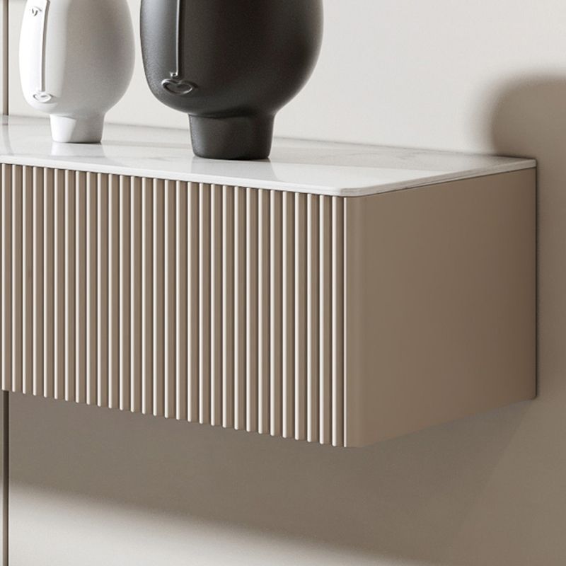 Contemporary 2 Drawers TV Stand Stone Counter Top Wall-mounted TV Cabinet