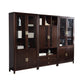 Closed Back Wood Bookshelf Contemporary Bookcase with Cabinets Clearhalo 'Bookcases' 'furn' 'furn_bookcases' 'Furniture' 'Office Furniture' 1200x1200_5f7c7e95-ef8d-4752-b767-6f3006c7a652