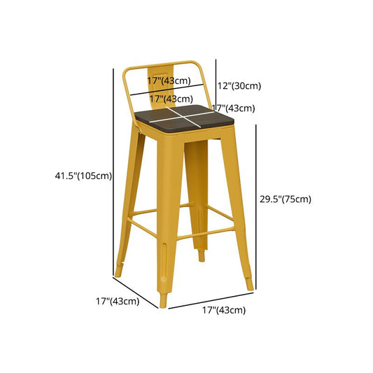 Industrial Yellow Counter Stools Iron Wooden Bar Stools with Footrest (Set of 2) Clearhalo 'Bar Furniture' 'Bar Stools' 'bar_stools' 'furn' 'furn_bar_stools' 'furniture_bar_stools' 'Kitchen & Dining Furniture' 'kitchen&dining_furn' 'kitchen' 'kitchen_furn' Furniture' 1200x1200_5f7e3de4-1b6c-4b12-9c56-b10f6a221317