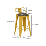 Industrial Yellow Counter Stools Iron Wooden Bar Stools with Footrest (Set of 2) Clearhalo 'Bar Furniture' 'Bar Stools' 'bar_stools' 'furn' 'furn_bar_stools' 'furniture_bar_stools' 'Kitchen & Dining Furniture' 'kitchen&dining_furn' 'kitchen' 'kitchen_furn' Furniture' 1200x1200_5f7e3de4-1b6c-4b12-9c56-b10f6a221317
