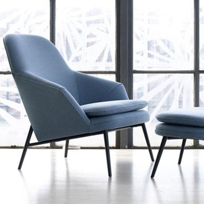 Mid-century Faux Leather ArmChair Fixed Back Flared Arms Chair Clearhalo 'Accent Chairs' 'accent_chairs' 'Chairs & Seating' 'furn' 'furn_accent_chairs' 'Furniture' 'Living Room Furniture' 1200x1200_5f7e7e2e-7ec9-45bf-88ea-2760635eaf5a