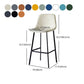 Scandinavian Leather Restaurant Stool Matte Finish Footrest Barstool Clearhalo 'Bar Furniture' 'Bar Stools' 'bar_stools' 'furn' 'furn_bar_stools' 'Furniture' 'furniture_bar_stools' 'Kitchen & Dining Furniture' 1200x1200_5f7e96a5-1f66-4690-bc7b-ecc283cedded