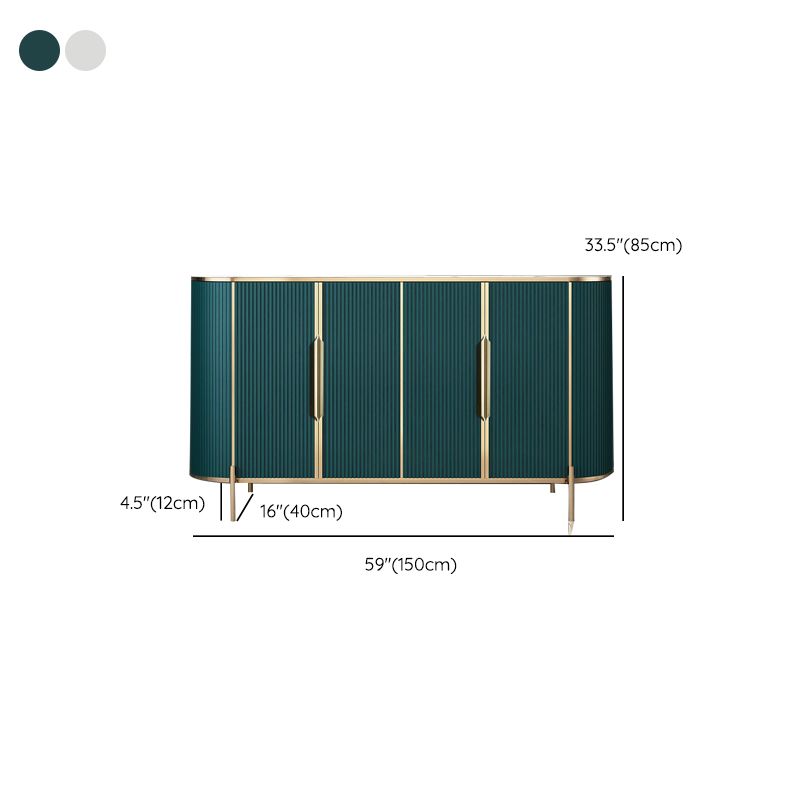 Slate Home Sideboard Glam Style Oval Top Side Board with Door Clearhalo 'buffet_sideboard' 'Buffets & Sideboards' 'furn' 'furn_buffet_sideboard' 'Furniture' 'Kitchen & Dining Furniture' 1200x1200_5f7f8870-ad7b-4f51-aaa6-61528c659358