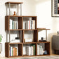11.81" Wide Engineered Wood Geometric Bookcase Contemporary Metal and Wood Bookcase Clearhalo 'Bookcases' 'furn' 'furn_bookcases' 'Furniture' 'Office Furniture' 1200x1200_5f8076b2-ab36-4cfc-bff7-6d54a99a0bb7