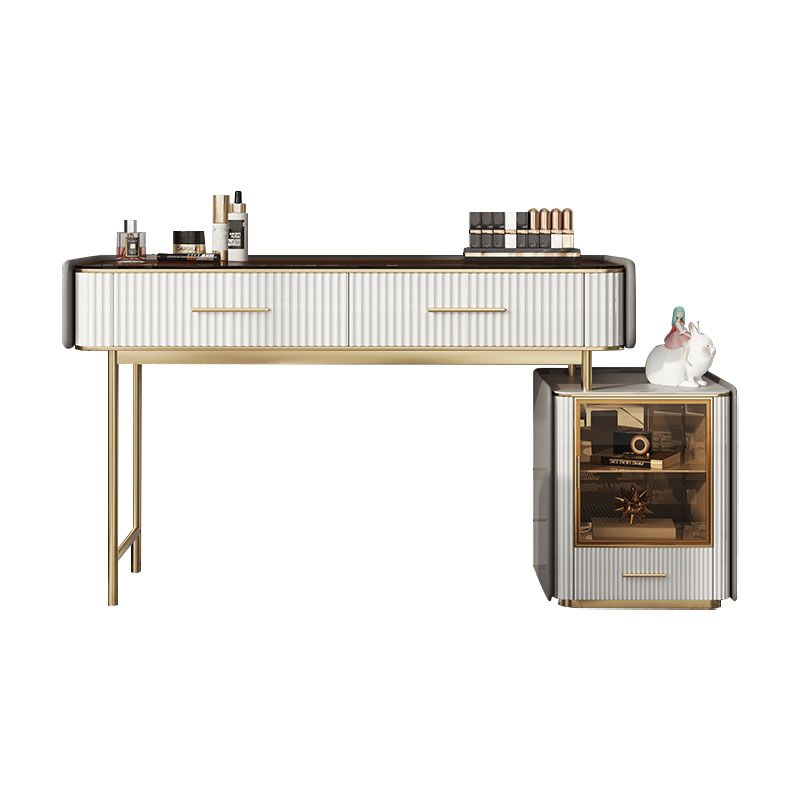 Glam Wooden Makeup Vanity Desk Glass Top Vanity Dressing Table Set Clearhalo 'Bedroom Furniture' 'furn' 'furn_makeup_vanities' 'Furniture' 'Makeup Vanities' 'makeup_vanities' 1200x1200_5f82b2cb-af85-42ce-b5c9-d440410e1cfd