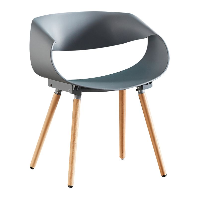 Scandinavian Armless Dining Chairs Side Dining Chairs with Wood Legs (Set of 4) Clearhalo ' kitchen&dining_furn' 'Dining Chairs' 'Dining Tables & Seating' 'dining_chair' 'furn' 'furn_dining_chair' 'Furniture' 'furniture_dining_chair' 'Kitchen & Dining Furniture' 'kitchen' 1200x1200_5f82ddbe-5086-4e94-8b1d-39648d67a52e