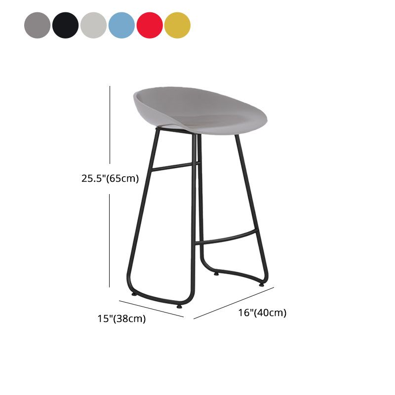Modern Matte Finish Iron Bar Stool Footrest Milk Tea Shop Stool Clearhalo 'Bar Furniture' 'Bar Stools' 'bar_stools' 'furn' 'furn_bar_stools' 'Furniture' 'furniture_bar_stools' 'Kitchen & Dining Furniture' 1200x1200_5f838eb5-05bc-4f59-8585-2ff4fa992376