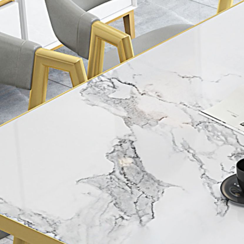 Scandinavian Sintered Stone Top 5 Pieces Dinette Set with Rectangle Table Dining Room Set Clearhalo 'Dining Room Sets' 'Dining Tables & Seating' 'dining_room_set' 'furn' 'furn_dining_room_set' 'Furniture' 'furniture_dining_room_set' 'Kitchen & Dining Furniture' 'kitchen&dining_furn' 'kitchen' 1200x1200_5f85f4ef-d77c-4271-a5b7-b871084cd01f