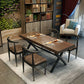 Industrial Style Solid Wood Dining Table Metallic Trestle Base Rectangle Table for Home Clearhalo ' dining_table' 'Dining Tables & Seating' 'Dining Tables' 'furn' 'furn_dining_table' 'Furniture' 'furniture_dining_table' 'Kitchen & Dining Furniture' 'kitchen&dining_furn' 'kitchen' 'kitchen_dining_table' 1200x1200_5f8701d1-c630-4ca0-bdfa-8e03c6009ee8