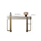 Glam Stone Console Accent Table with Stainless Steel Bracket for Hall