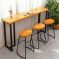Rectangular Bar Height Table Black Legs and Metal Base Bar Table for Living Room Clearhalo 'Bar Furniture' 'Bar Tables' 'bar_tables' 'furn' 'furn_bar_tables' 'Furniture' 'Kitchen & Dining Furniture' 1200x1200_5f87b3af-e836-4320-aa83-90327a2eed49