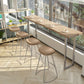 Solid Wood Bar Table Silver and Metal Base Bar Table for Kitchen LivingRoom Coffee Room Clearhalo 'Bar Furniture' 'Bar Tables' 'bar_tables' 'furn' 'furn_bar_tables' 'Furniture' 'Kitchen & Dining Furniture' 1200x1200_5f89566a-19fe-4f2d-80e0-384906ea8041