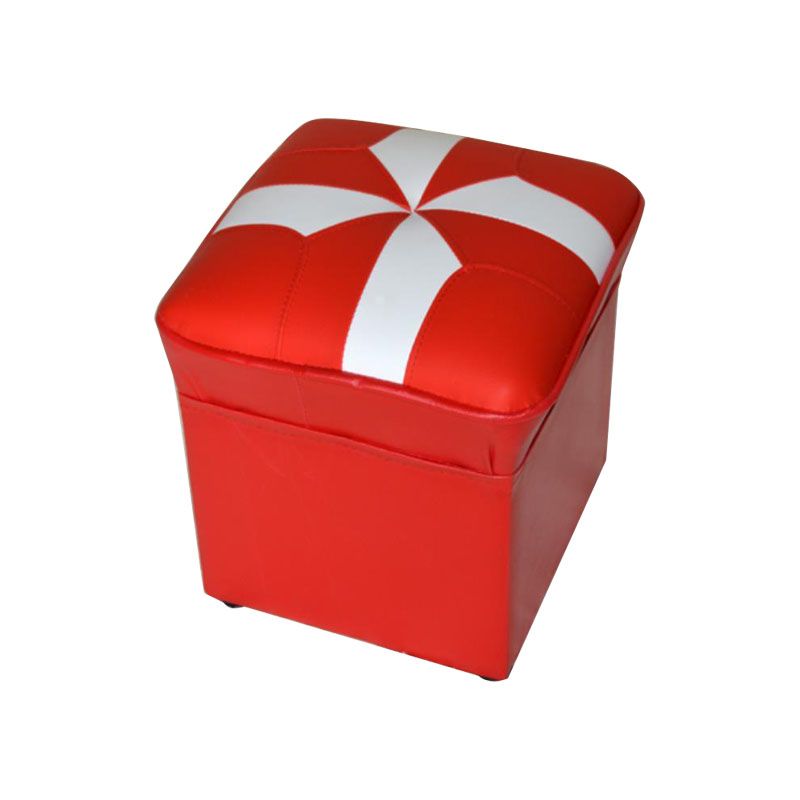 Mid-Century Modern Pouf Ottoman Faux Leather Upholstered Solid Color Square Ottoman Clearhalo 'furn' 'furn_ottomans_poufs' 'Furniture' 'Living Room Furniture' 'Ottomans & Poufs' 'ottomans_poufs' 1200x1200_5f8978f8-a409-4581-87c0-787c4ca0312f