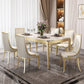 Traditional Luxury Dining Table Rectangle Sintered Stone 4 Legs Table with Wooden Base Clearhalo ' dining_table' 'Dining Tables & Seating' 'Dining Tables' 'furn' 'furn_dining_table' 'Furniture' 'furniture_dining_table' 'Kitchen & Dining Furniture' 'kitchen&dining_furn' 'kitchen' 'kitchen_dining_table' 1200x1200_5f89e08a-7d48-4c4f-a430-f37608327361