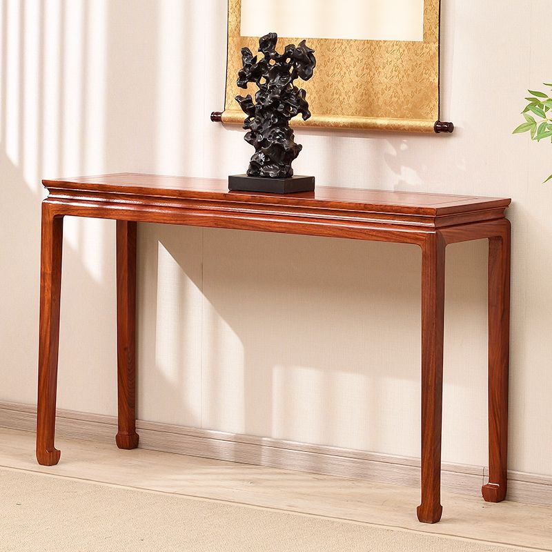 Modern Rectangular Console Table Wooden Console Sofa Table in Brown