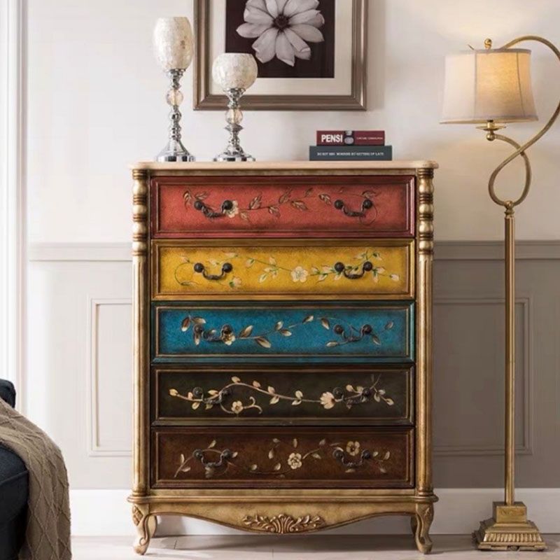 Tocador vertical tradicional almacenamiento de madera cofre de soltero para casa