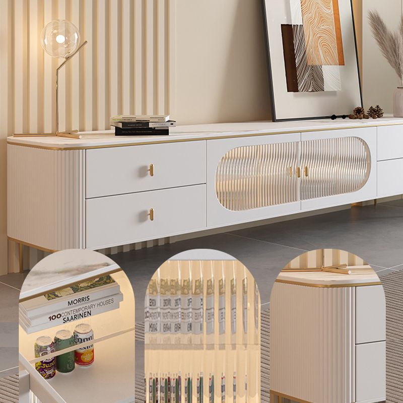 Modern TV Console Stone Media Console TV Stand with 4 Drawers Clearhalo 'furn' 'furn_tv_stands_entertainment_centers' 'Furniture' 'Living Room Furniture' 'TV Stands & Entertainment Centers' 'TV Stands & Media Storage Furniture' 'tv_stands_entertainment_centers' 1200x1200_5f8a233b-27dc-4f0b-b05e-fd0b41432bbe