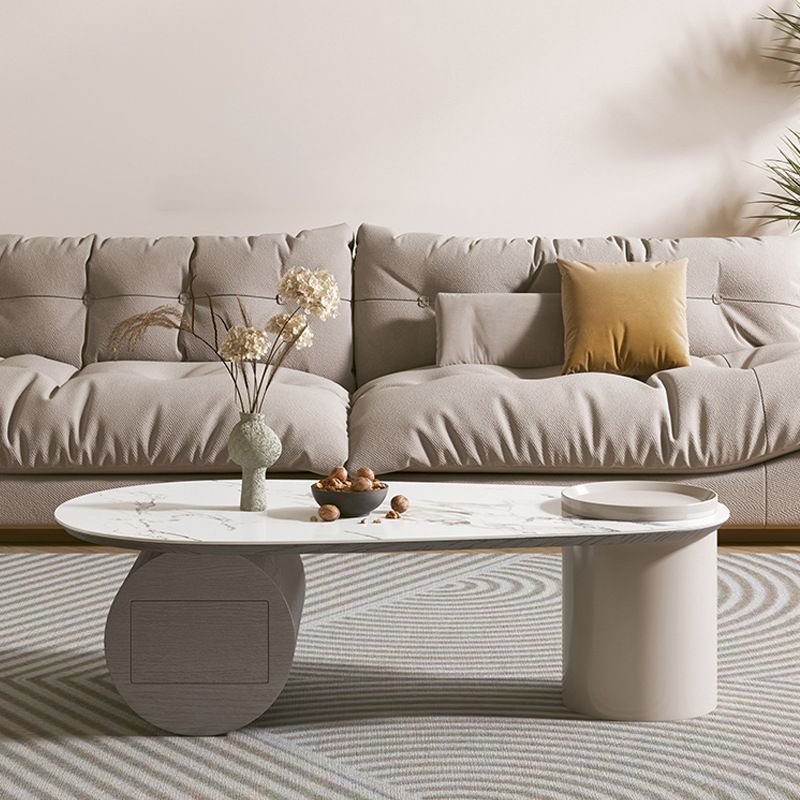 Modern Abstract Base Coffee Table Slate Free Form Coffee Cocktail Table with drawers Clearhalo 'Coffee & Accent Tables' 'Coffee Tables' 'coffee_tables' 'furn' 'furn_coffee_tables' 'Furniture' 'Living Room Furniture' 1200x1200_5f8a3ccb-8c68-459a-8437-0b6aadae4a6b