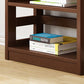 Rubber Wood Modern Bookcase Open Shelf Rectangular Bookcase for Study 11"W