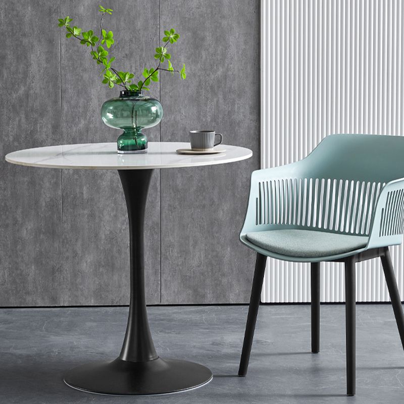 Contemporary Stone Round Top Restaurant Table Metal Base Dining Table Clearhalo 'Dining Tables & Seating' 'Dining Tables' 'dining_table' 'furn' 'furn_dining_table' 'Furniture' 'furniture_dining_table' 'Kitchen & Dining Furniture' 'kitchen' 'kitchen_dining_table' 1200x1200_5f8b0359-394f-47a6-85c0-60b57fea006c