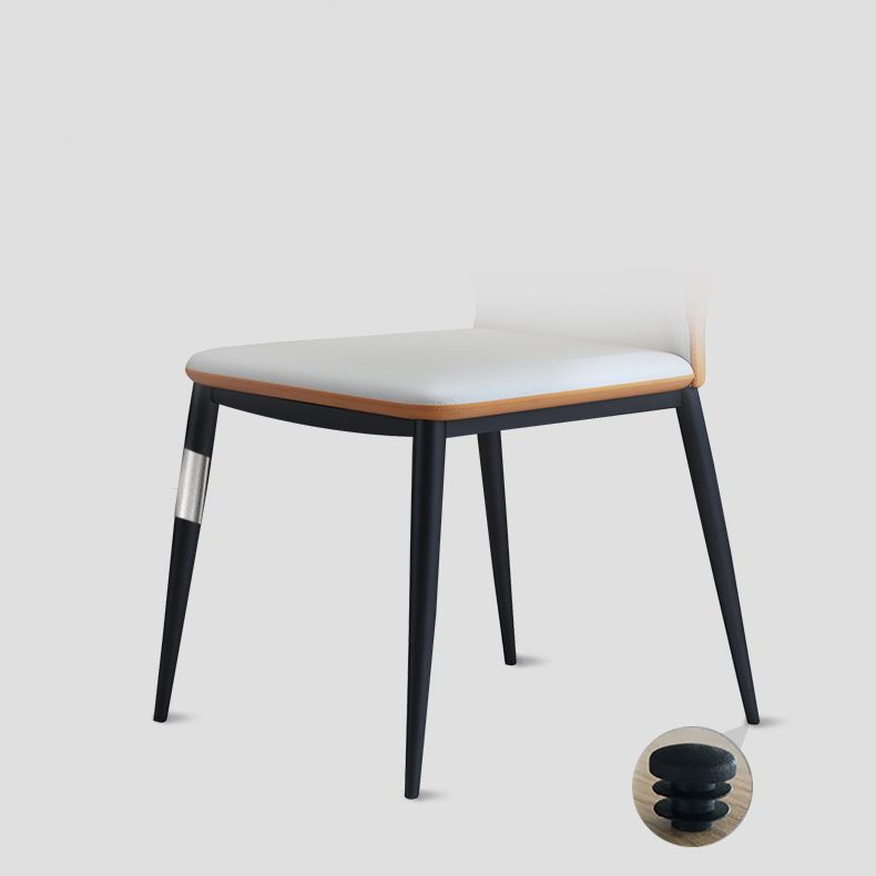 Sillas de comedor de estilo nórdico sillas de comedor sin brazos con patas de metal para cocina