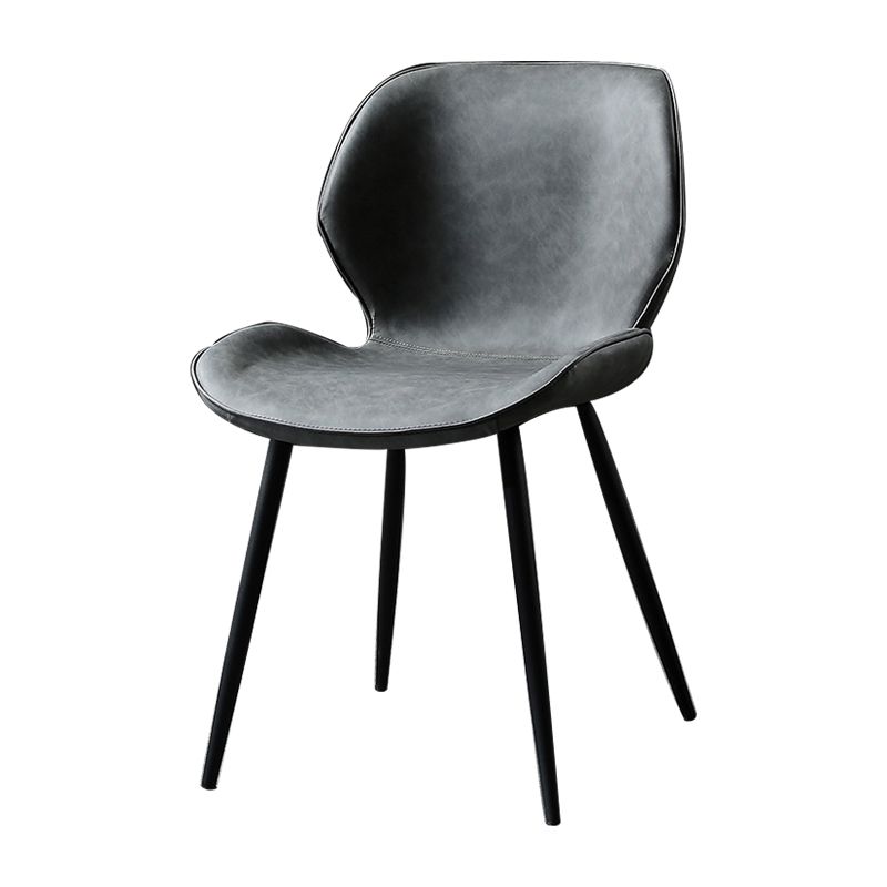 PU Leather Scandinavian Side Chair Wingback Matte Finish Dining Chair(Set of 4) Clearhalo ' kitchen&dining_furn' 'Dining Chairs' 'Dining Tables & Seating' 'dining_chair' 'furn' 'furn_dining_chair' 'Furniture' 'furniture_dining_chair' 'Kitchen & Dining Furniture' 'kitchen' 1200x1200_5f8c2a44-60fc-4861-afee-58ea404bb136