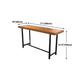 42-inch Height Bar Table Brown Wood Top Metal Base Bistro Table for Coffee Shop Clearhalo 'Bar Furniture' 'Bar Tables' 'bar_tables' 'furn' 'furn_bar_tables' 'Furniture' 'furniture_bar_tables' 'Kitchen & Dining Furniture' 1200x1200_5f8c3401-e028-418e-a605-bef7700cbbfd