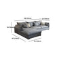 Light-grey Contemporary Sectional Living Room Solid Wood Sofa