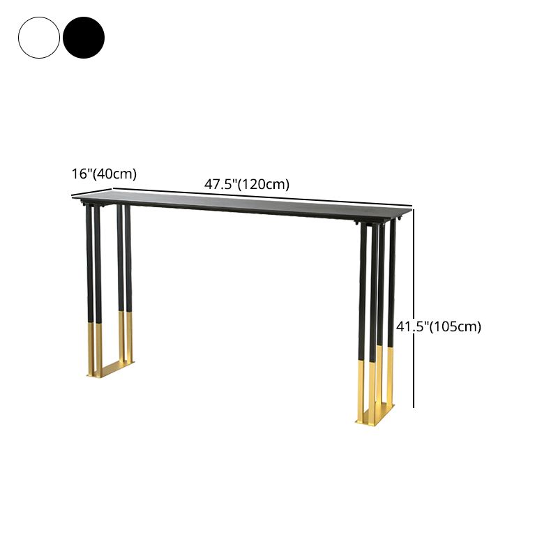 Stone Top Counter Table Metal Base 42-inch Height Nordic Bar Table Clearhalo 'Bar Furniture' 'Bar Tables' 'bar_tables' 'furn' 'furn_bar_tables' 'Furniture' 'furniture_bar_tables' 'Kitchen & Dining Furniture' 1200x1200_5f8d8ecf-9be9-4e1c-8196-d7bc3bfbaeff