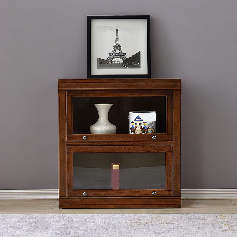 Estantería moderna de madera sólida de madera cerrada con puerta para la oficina en casa