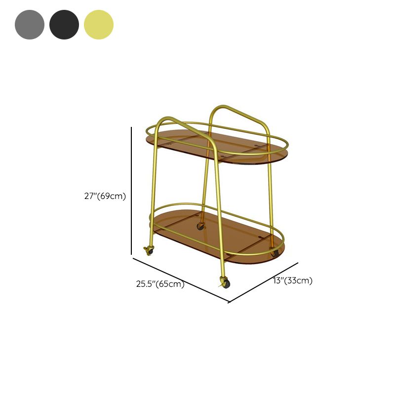 ストレージ卵形のダブルティアリビングルームを備えたモダンなサイドテーブルガラス