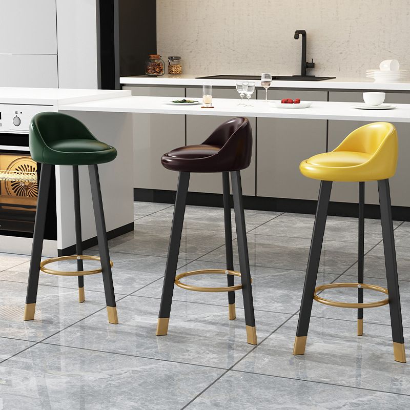 Modern Backrest Armless Counter Stool Steel Household Bar Stool with Cushion Clearhalo 'Bar Furniture' 'Bar Stools' 'bar_stools' 'furn' 'furn_bar_stools' 'furniture_bar_stools' 'Kitchen & Dining Furniture' 'kitchen&dining_furn' 'kitchen' 'kitchen_furn' Furniture' 1200x1200_5f8e3846-cc51-4703-b8ee-5a36e54fd7ae