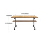 Brown Modern Style Bar Table Pine Wood and Metal Coffee Shop Bar Table Clearhalo 'Bar Furniture' 'Bar Tables' 'bar_tables' 'furn' 'furn_bar_tables' 'Furniture' 'furniture_bar_tables' 'Kitchen & Dining Furniture' 1200x1200_5f8f3956-90c4-480d-9cff-c348dba76447