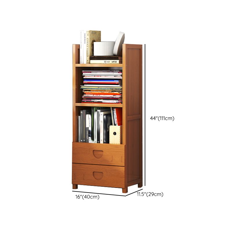 Closed Back Bamboo Bookshelf Contemporary Vertical Bookcase for Home Clearhalo 'Bookcases' 'furn' 'furn_bookcases' 'Furniture' 'Office Furniture' 1200x1200_5f8f5c52-aaf9-4b6a-962b-da97dfe23bbc