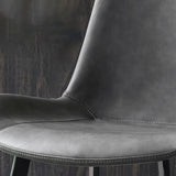 Contemporary Design Leather Dining Chairs Solid Back Armless Side Chairs Clearhalo ' kitchen&dining_furn' 'Dining Chairs' 'Dining Tables & Seating' 'dining_chair' 'furn' 'furn_dining_chair' 'Furniture' 'furniture_dining_chair' 'Kitchen & Dining Furniture' 'kitchen' 1200x1200_5f931522-d426-4ddc-a914-1264df6d8322