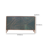 Mesa del lado del abedul del tablero lateral con puertas para el comedor