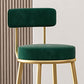 Glam Fabric Bar Stools Low Back Round Seat Barstool with 4 Gold Iron Legs Clearhalo 'Bar Furniture' 'Bar Stools' 'bar_stools' 'furn' 'furn_bar_stools' 'Furniture' 'Kitchen & Dining Furniture' 1200x1200_5f93a1b8-f4e8-44ae-bd6b-ca649f14cbdc