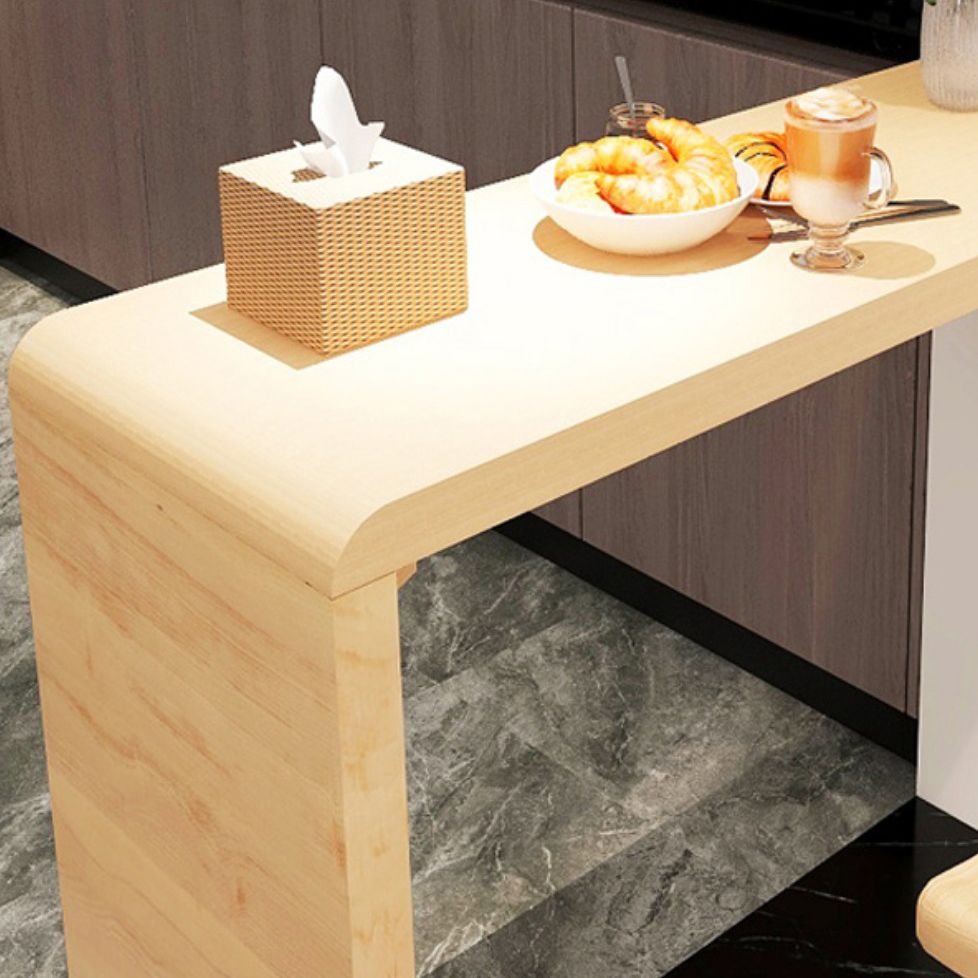 Ensemble de table de bar Glam 1/2 pièces, table de comptoir rectangulaire en bois avec tabourets