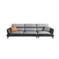 Flared Arm Sofa & Chaise Modern Faux Leather Sofa in Dark Grey Clearhalo 'furn' 'furn_sectionals' 'Furniture' 'Living Room Furniture' 'Sectionals' 1200x1200_5f96cf3b-d65f-4803-93d3-a73061169ded